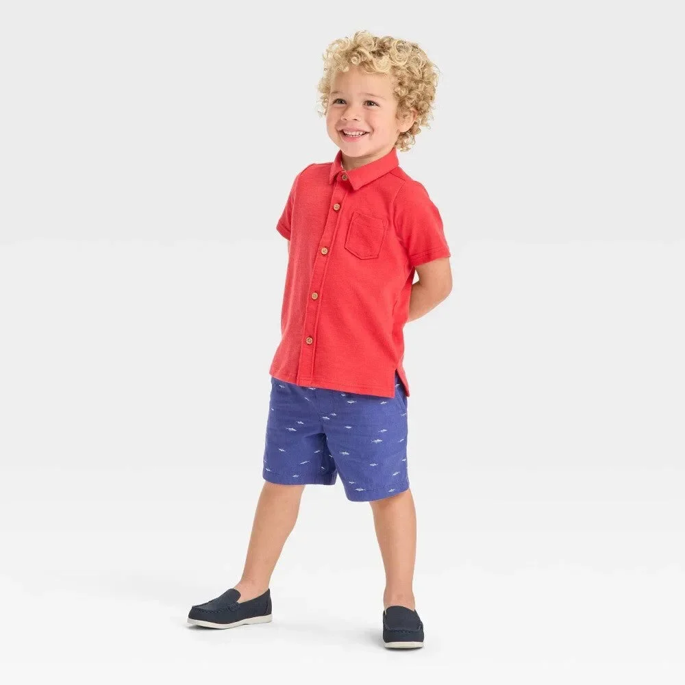 OshKosh B'gosh Toddler Boys' 18M Shark Pattern Shorts Set